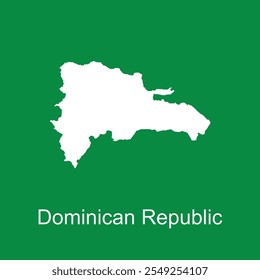 dominican republic map icon illustration design