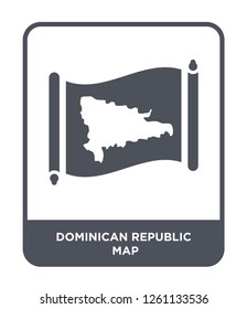 dominican republic map icon vector on white background, dominican republic map trendy filled icons from Countrymaps collection, dominican republic map simple element illustration