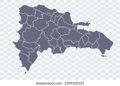 Dominican Republic Map pewter Color on White Background quality files Png