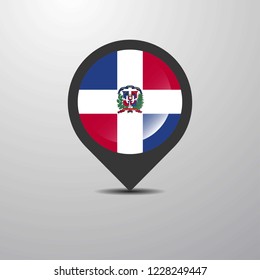 Dominican Republic Map Pin