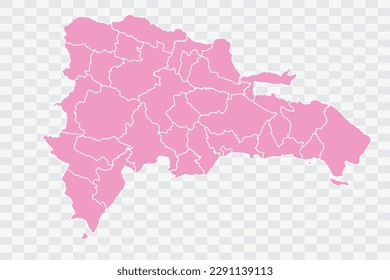 Dominican Republic Map pink Color Background quality files png