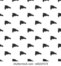 Dominican Republic map seamless pattern, isolated on white background. Vector illustration, easy to edit.