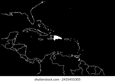 República Dominicana mapa sudamérica fondo negro