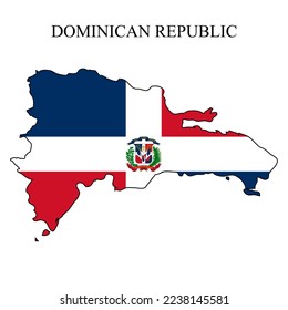 Dominican Republic map vector illustration. Global economy. Famous country. Caribbean. Latin America. America.