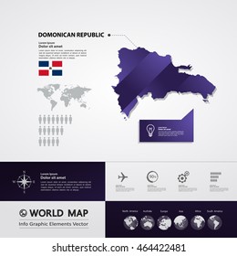 Dominican Republic Map vector illustration
