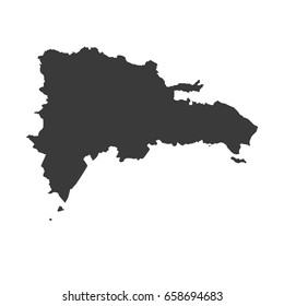 Dominican Republic map vector. / Dominican Republica map.