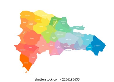 Dominican Republic political map of administrative divisions