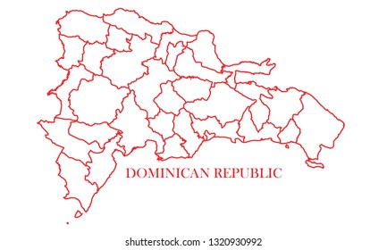 Dominican Republic red line map