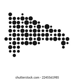 Silhouette de la república dominicana Ilustración de mapas de patrones pixelados