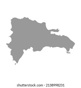 Dominican Republic vector country map silhouette