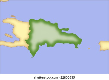 Dominican Republic Vector Map Borders Surrounding: vector de stock ...