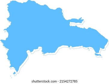 Dominican Republic vector map.Hand drawn minimalism style.