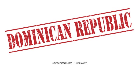 dominican republic vector stamp on white background