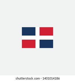 Dominican State Flag Vector Illustration