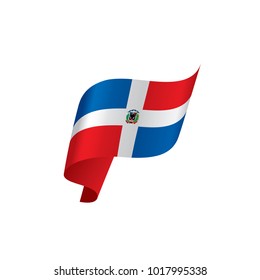 Dominicana flag, vector illustration