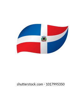 Dominicana flag, vector illustration
