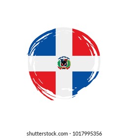 Dominicana flag, vector illustration