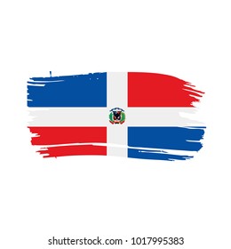 Dominicana flag, vector illustration