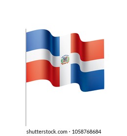 Dominicana flag, vector illustration