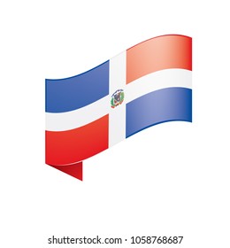 Dominicana flag, vector illustration