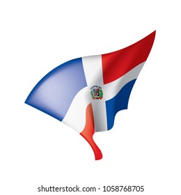 Dominicana flag, vector illustration