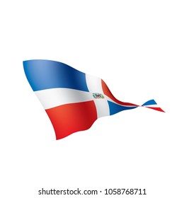Dominicana flag, vector illustration