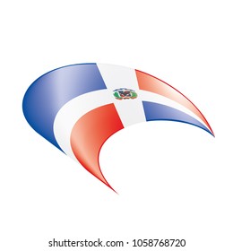 Dominicana flag, vector illustration