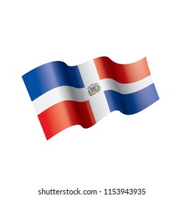 Dominicana flag, vector illustration on a white background