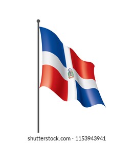 Dominicana flag, vector illustration on a white background