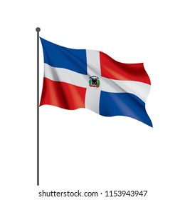 Dominicana flag, vector illustration on a white background