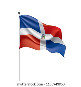 Dominicana flag, vector illustration on a white background