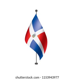 Dominicana flag, vector illustration on a white background