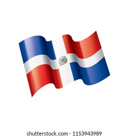 Dominicana flag, vector illustration on a white background