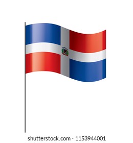 Dominicana flag, vector illustration on a white background