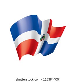 Dominicana flag, vector illustration on a white background