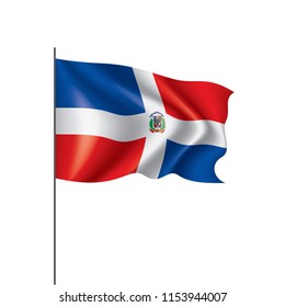 Dominicana flag, vector illustration on a white background