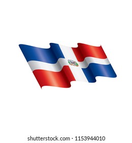 Dominicana flag, vector illustration on a white background