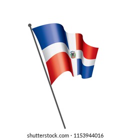 Dominicana flag, vector illustration on a white background