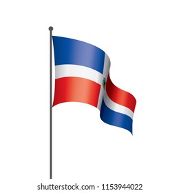 Dominicana flag, vector illustration on a white background