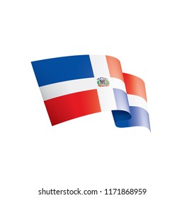 Dominicana flag, vector illustration on a white background
