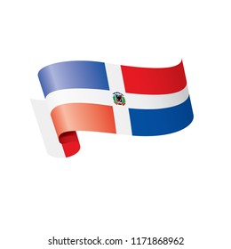 Dominicana flag, vector illustration on a white background