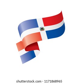 Dominicana flag, vector illustration on a white background