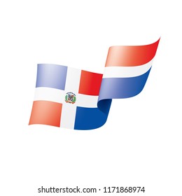 Dominicana flag, vector illustration on a white background