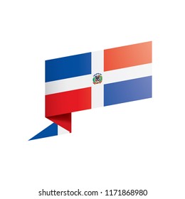 Dominicana flag, vector illustration on a white background