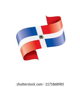 Dominicana flag, vector illustration on a white background