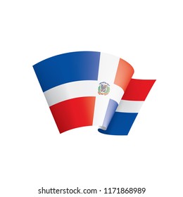 Dominicana flag, vector illustration on a white background