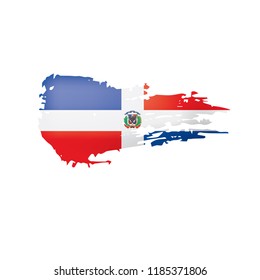 Dominicana flag, vector illustration on a white background.