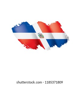 Dominicana flag, vector illustration on a white background.