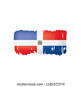 Dominicana flag, vector illustration on a white background.