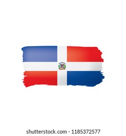 Dominicana flag, vector illustration on a white background.